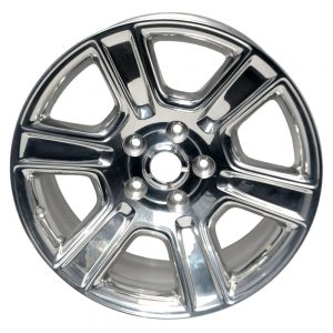 Wheel with bright and polished chrome-look finish